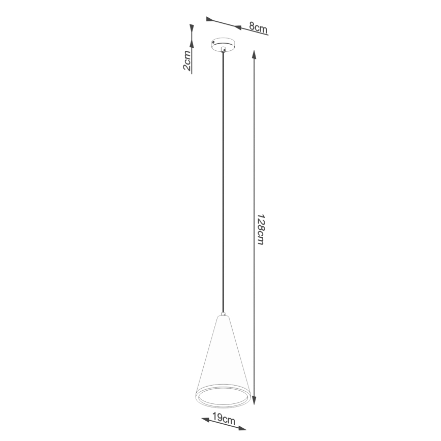 Żyrandol na lince LOGE 1xE27/15W/230V beton