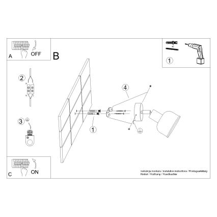 Kinkiet punktowy ELBA 1xE27/15W/230V czarny
