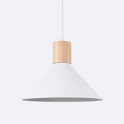 Żyrandol na lince JAGA 1xE27/15W/230V śr. 30 cm biały