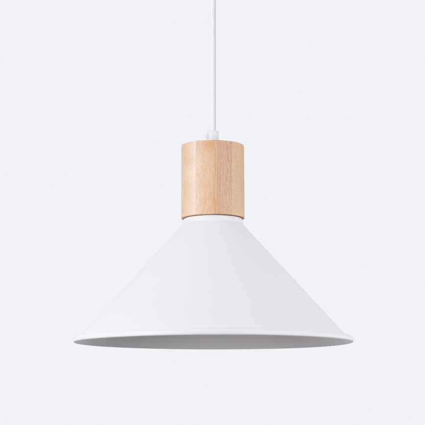 Żyrandol na lince JAGA 1xE27/15W/230V śr. 30 cm biały