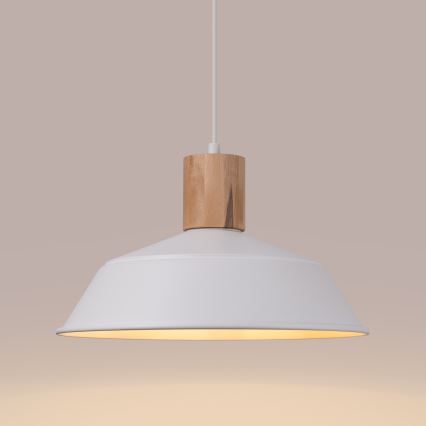Żyrandol na lince FANO 1xE27/15W/230V śr. 34 cm biały