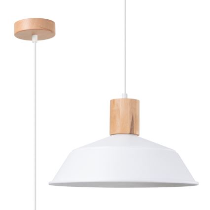 Żyrandol na lince FANO 1xE27/15W/230V śr. 34 cm biały