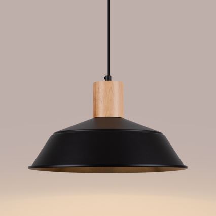 Żyrandol na lince FANO 1xE27/15W/230V śr. 34 cm czarny
