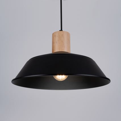 Żyrandol na lince FANO 1xE27/15W/230V śr. 34 cm czarny