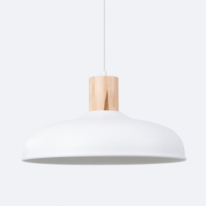 Żyrandol na lince INDY 1xE27/15W/230V śr. 38 cm biały