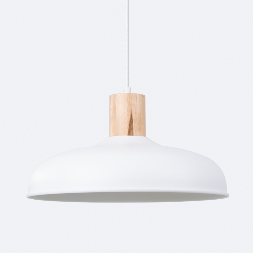 Żyrandol na lince INDY 1xE27/15W/230V śr. 38 cm biały