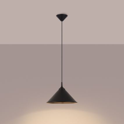 Żyrandol na lince ZUMA 1xE27/15W/230V śr. 30 cm czarny