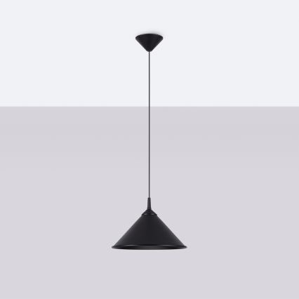 Żyrandol na lince ZUMA 1xE27/15W/230V śr. 30 cm czarny