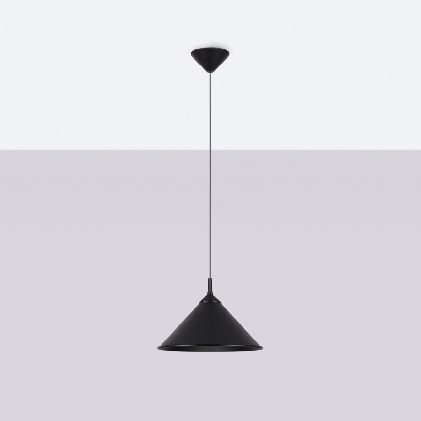 Żyrandol na lince ZUMA 1xE27/15W/230V śr. 30 cm czarny