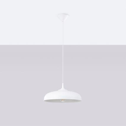 Żyrandol na lince GINA 1xE27/15W/230V śr. 38 cm biały