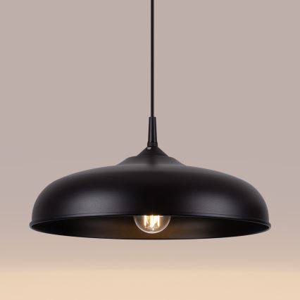 Żyrandol na lince GINA 1xE27/15W/230V śr. 38 cm czarny