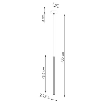 Żyrandol na lince ARCHE 1xG9/8W/230V biały