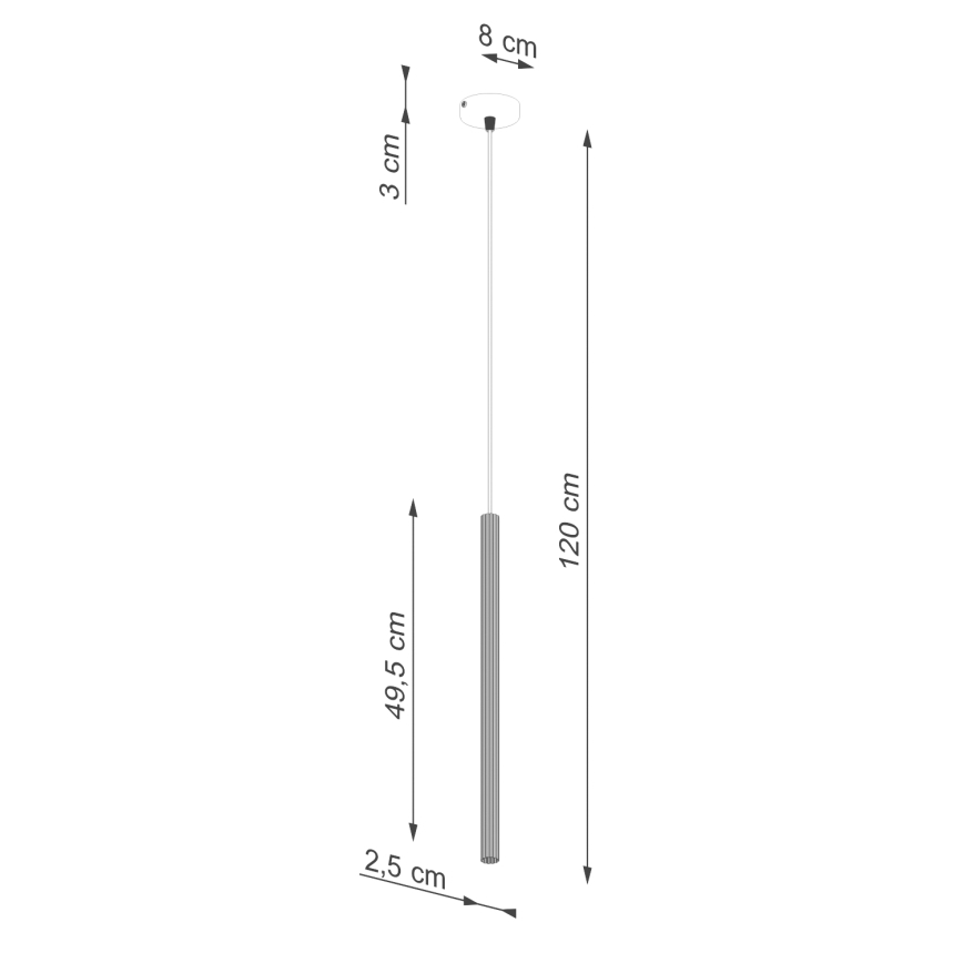 Żyrandol na lince ARCHE 1xG9/8W/230V biały