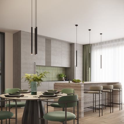 Żyrandol na lince ARCHE 3xG9/8W/230V czarny