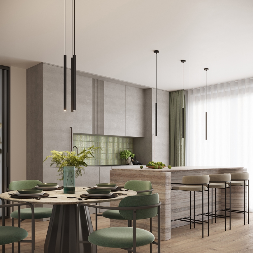 Żyrandol na lince ARCHE 3xG9/8W/230V czarny
