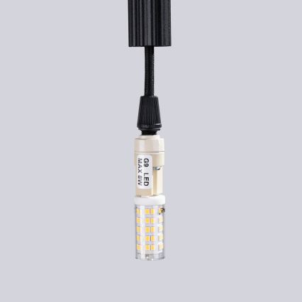 Żyrandol na lince ARCHE 3xG9/8W/230V czarny