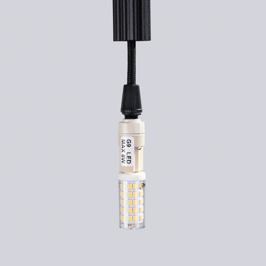 Żyrandol na lince ARCHE 3xG9/8W/230V czarny