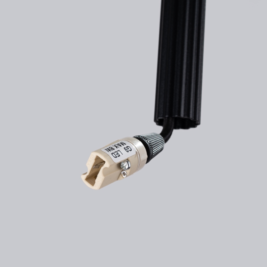 Żyrandol na lince ARCHE 3xG9/8W/230V czarny