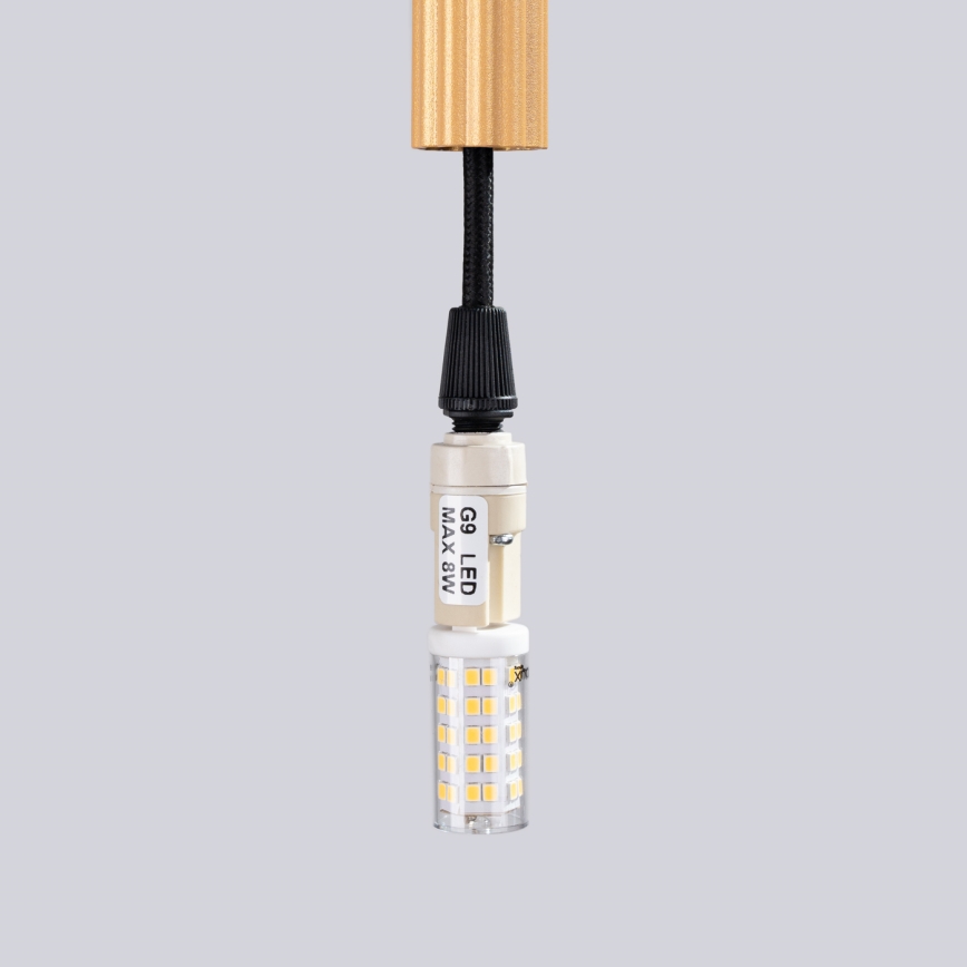 Żyrandol na lince ARCHE 3xG9/8W/230V złoty