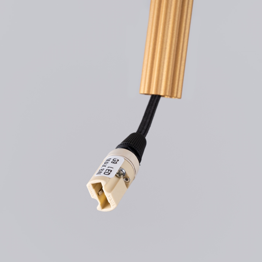 Żyrandol na lince ARCHE 3xG9/8W/230V złoty
