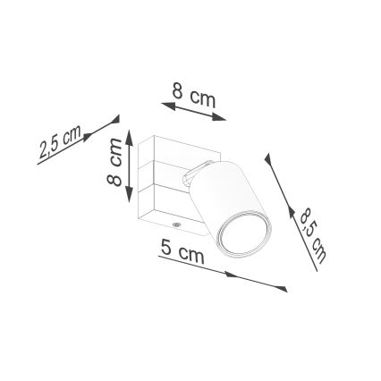 Kinkiet punktowy FAGER 1xGU10/10W/230V czarny