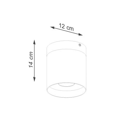 Oświetlenie punktowe RIF 1xGU10/10W/230V śr. 12 cm białe