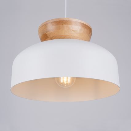 Żyrandol na lince MARION 1xE27/15W/230V śr. 29,5 cm biały