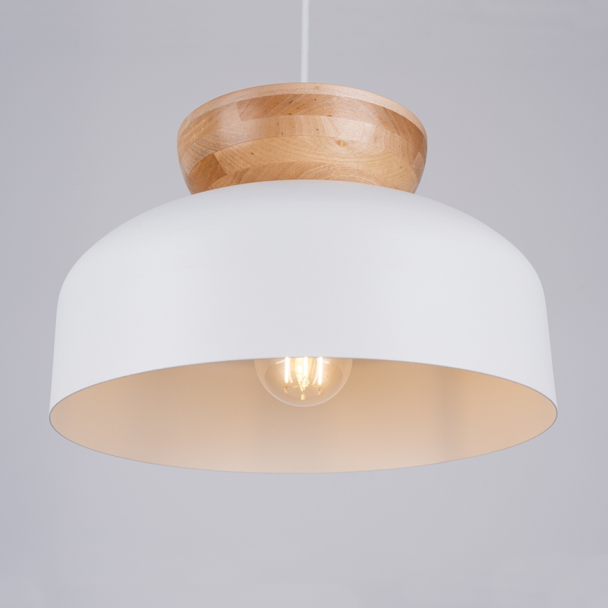 Żyrandol na lince MARION 1xE27/15W/230V śr. 29,5 cm biały