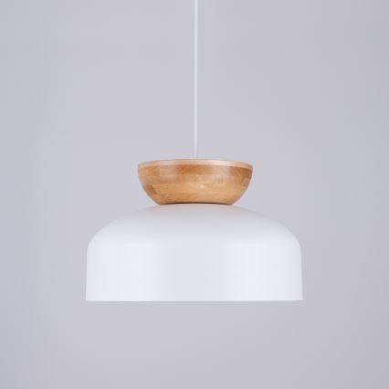 Żyrandol na lince MARION 1xE27/15W/230V śr. 29,5 cm biały