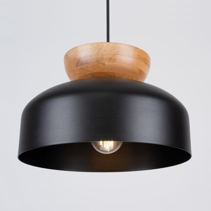 Żyrandol na lince MARION 1xE27/15W/230V śr. 29,5 cm czarny