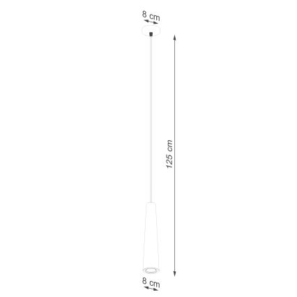 Żyrandol na lince ELECTRA 1xGU10/10W/230V beton/czarny