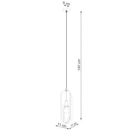 Żyrandol na lince NICUS 1xE27/15W/230V biały
