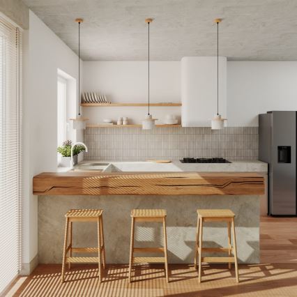 Lampa wisząca na przewodzie MAB, 1x E27/15W/230V, Ø 22 cm, beton/szary