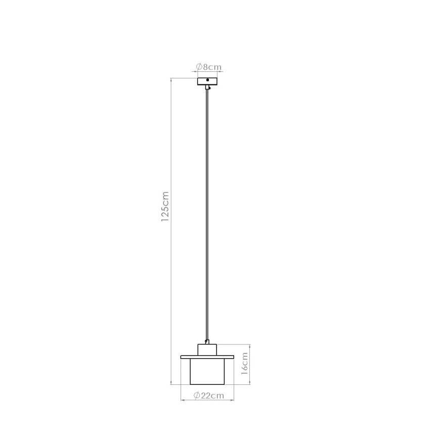 Lampa wisząca na przewodzie MAB, 1x E27/15W/230V, Ø 22 cm, beton/szary