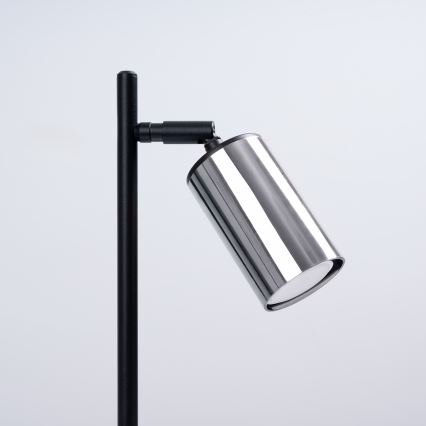 Lampa stołowa WINX 1xGU10/10W/230V czarna/chrom błyszczący