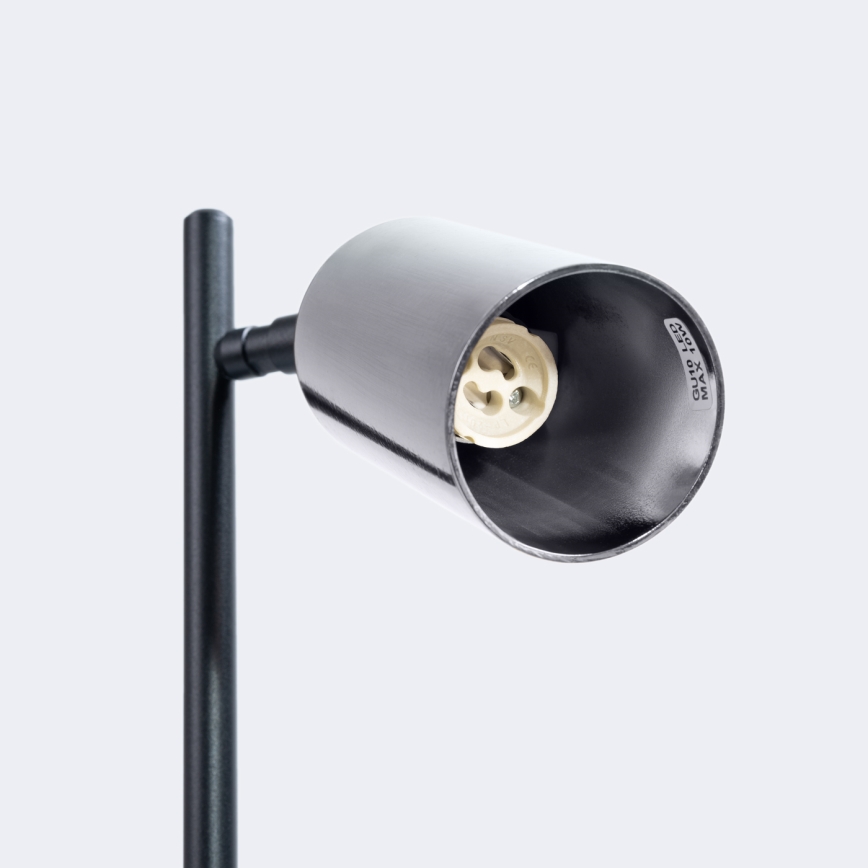 Lampa stołowa WINX 1xGU10/10W/230V czarna/chrom błyszczący