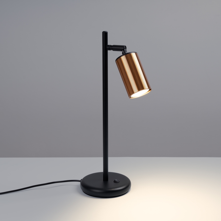 Lampa stołowa WINX 1xGU10/10W/230V czarna/miedź