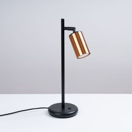 Lampa stołowa WINX 1xGU10/10W/230V czarna/miedź