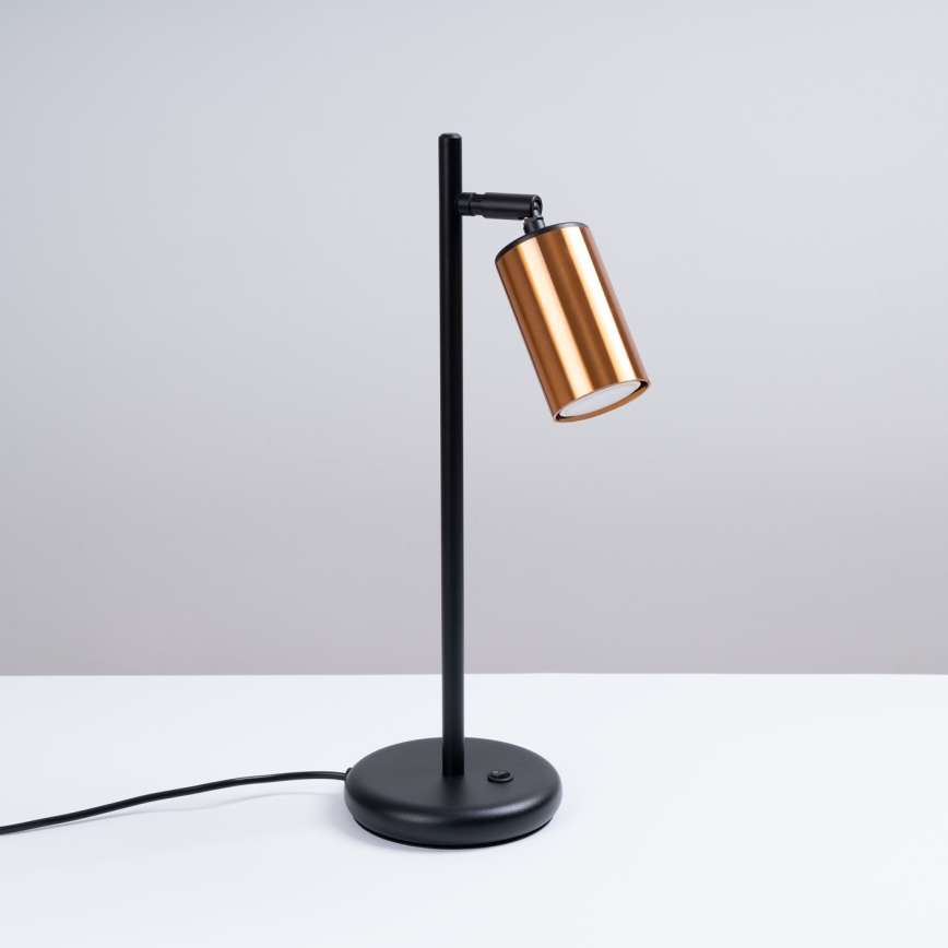 Lampa stołowa WINX 1xGU10/10W/230V czarna/miedź