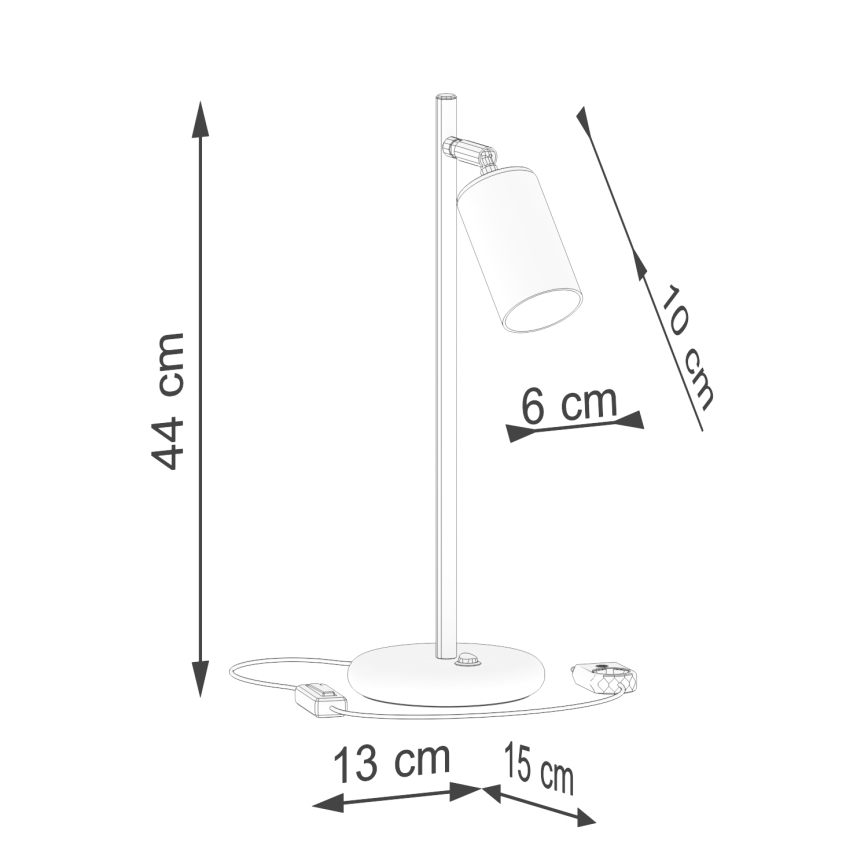 Lampa stołowa WINX 1xGU10/10W/230V czarna/miedź