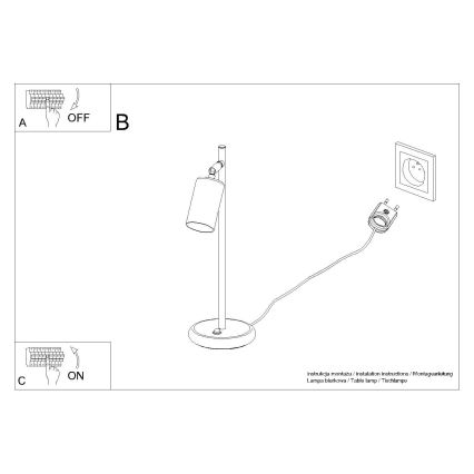 Lampa stołowa WINX 1xGU10/10W/230V czarna/miedź