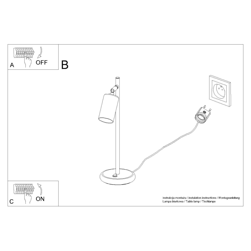 Lampa stołowa WINX 1xGU10/10W/230V czarna/miedź