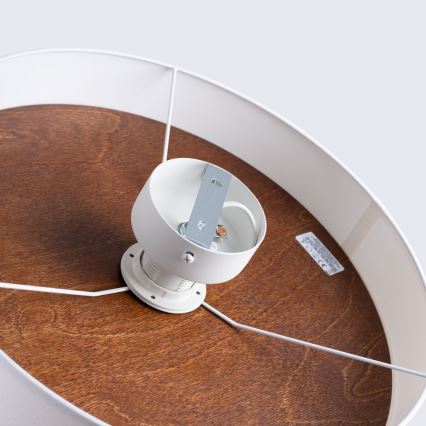 Plafon TELESTO 1xE27/15W/230V śr. 35 cm biały/brązowy