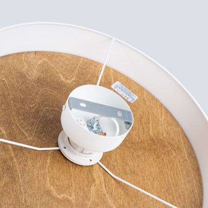 Plafon TELESTO 1xE27/15W/230V śr. 35 cm biały/beżowy