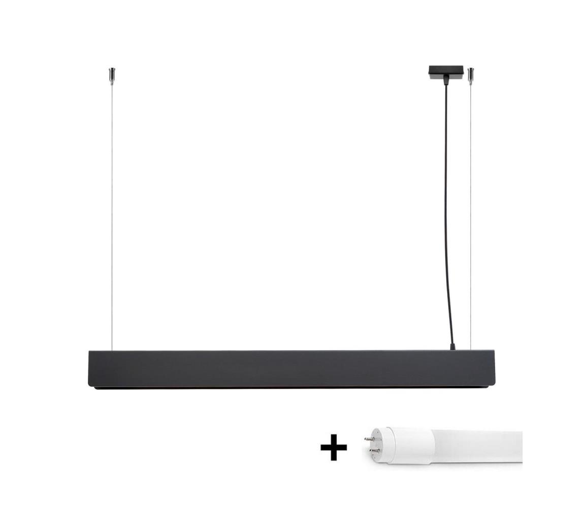 SL.1395 - LED Żyrandol na lince SPARK 1xG13/8,5W/230V czarny