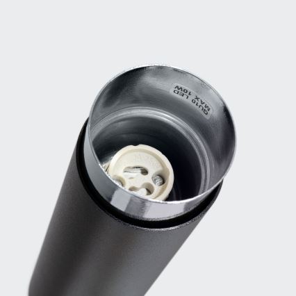Oświetlenie punktowe NERO 1xGU10/10W/230V 12,5 cm czarny/chrom błyszczący