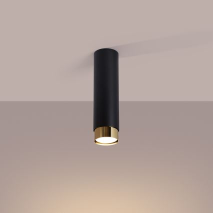 Oświetlenie punktowe NERO 1xGU10/10W/230V 22,5 cm czarny/złoty