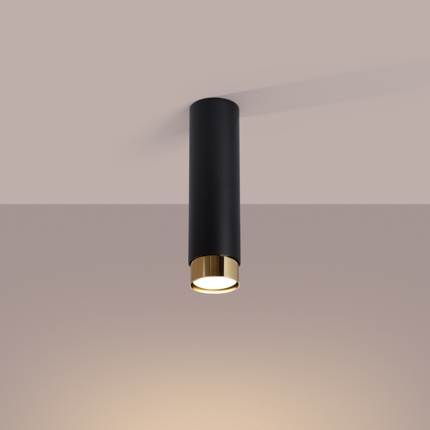 Oświetlenie punktowe NERO 1xGU10/10W/230V 22,5 cm czarny/złoty