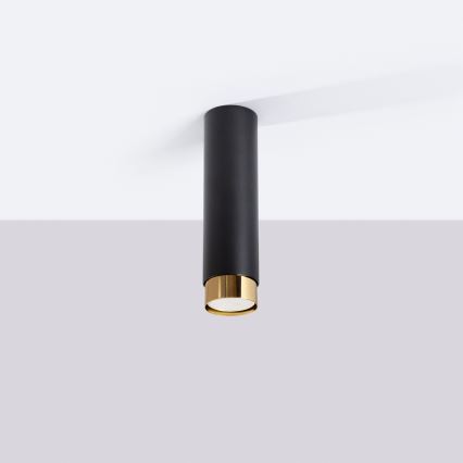 Oświetlenie punktowe NERO 1xGU10/10W/230V 22,5 cm czarny/złoty