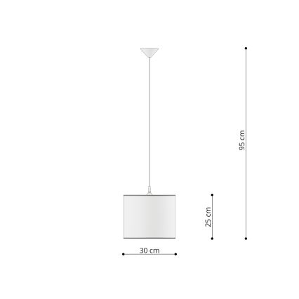 Żyrandol dziecięcy na lince UNICORN 1xE27/15W/230V śr. 30 cm jednorożec